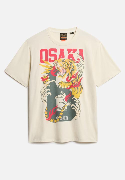 Superdry. - Osaka Loose Tee - Bone White