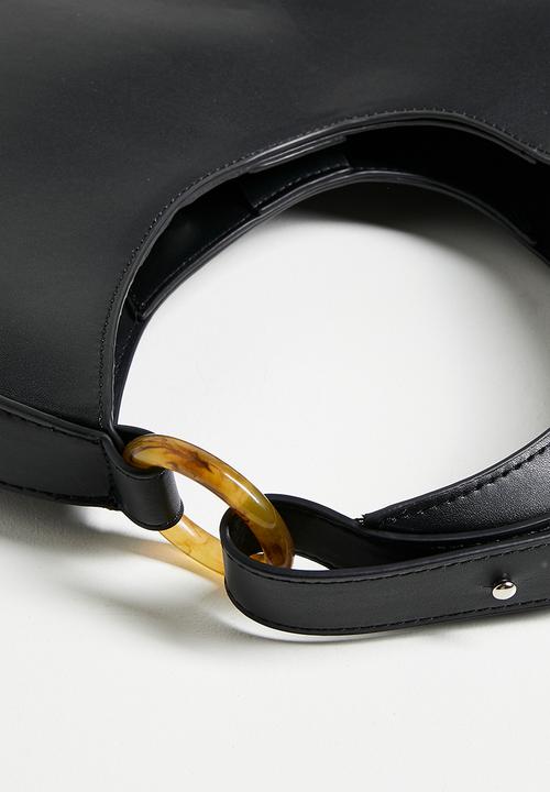 Tessa Design - Alexa crescent shaped shoulder bag - black