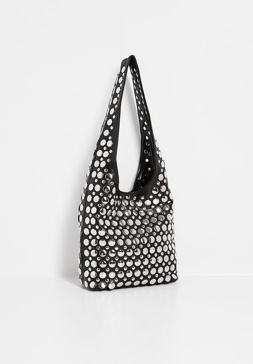 Tessa Design - Roxanne studded shoulder bag - black