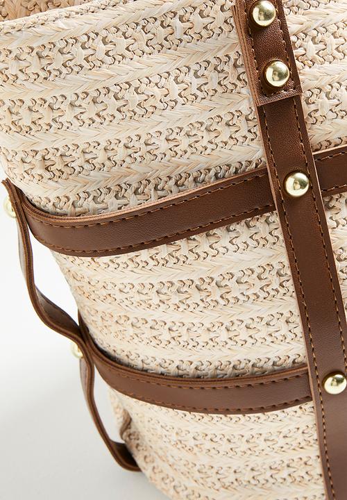 Tessa Design - Katherine weave straw shoulder bag - natural