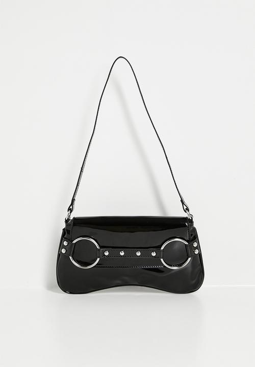 Tessa Design - Stacey shoulder bag with horsebit detail-black