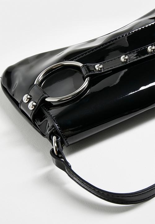 Tessa Design - Stacey shoulder bag with horsebit detail-black