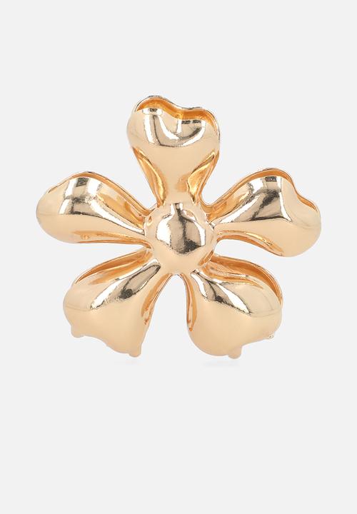 Tessa Design - Katerina shaped flower hair clip-gold