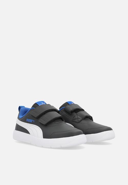 PUMA - Courtflex V3 V Ps - Dusky Grey/White/Mountain Blue