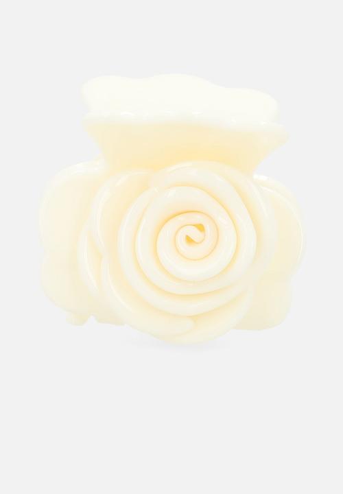 Tessa Design - Roselyn rose shaped hair clip - cream