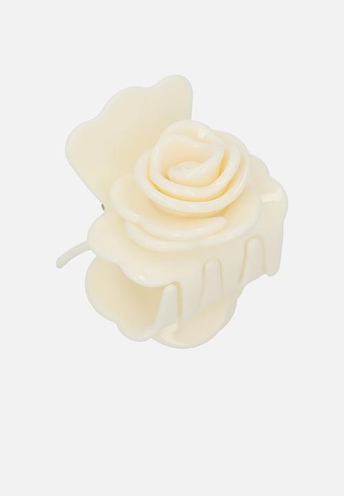 Tessa Design - Roselyn rose shaped hair clip - cream