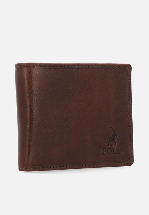 POLO - Coin Billfold With Top Card Flap - Brown