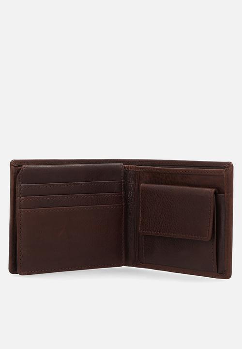 POLO - Coin Billfold With Top Card Flap - Brown