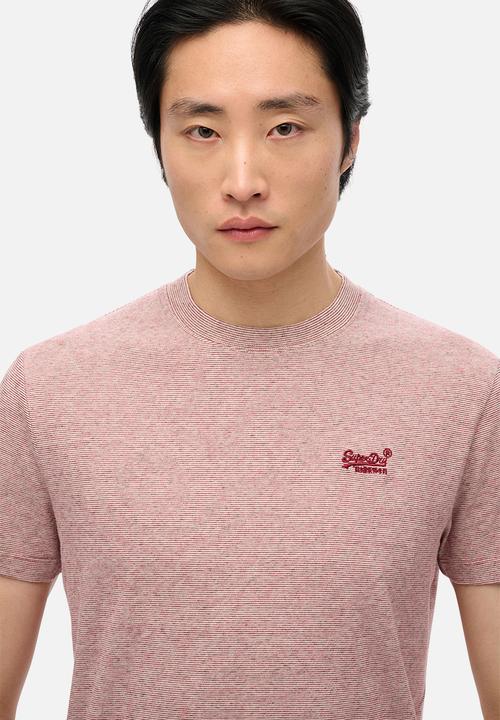 Superdry. - Essential Logo Emb Tee - Cherry Red Feeder