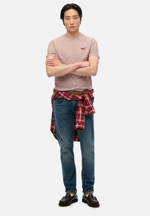 Superdry. - Essential Logo Emb Tee - Cherry Red Feeder