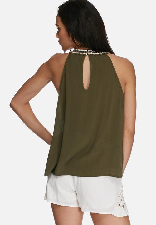 Vero Moda - Zura beaded halterneck top