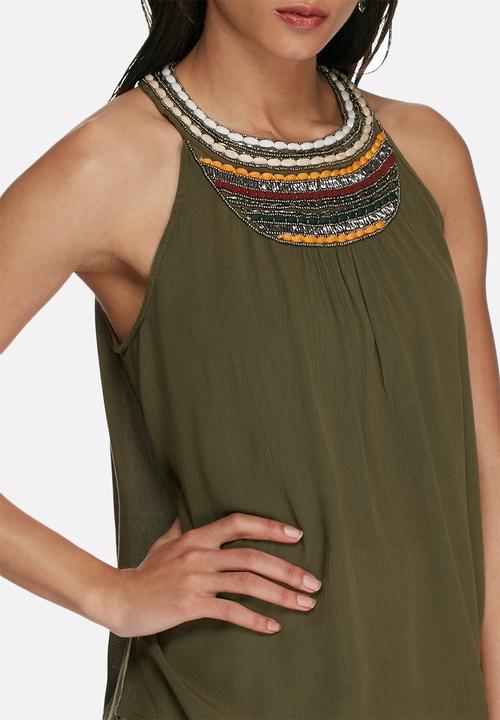Vero Moda - Zura beaded halterneck top