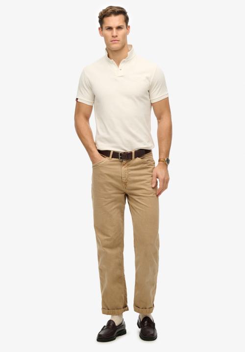 Superdry. - Vint Destroy Polo - Destroy Chalk White