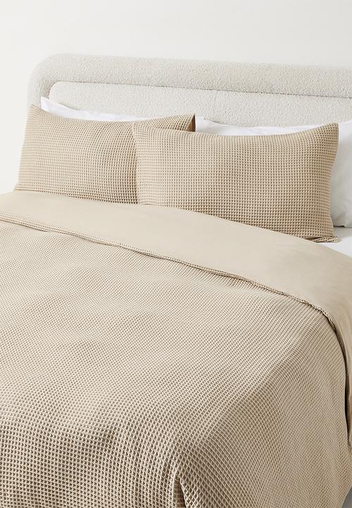 Sixth Floor - Cotton Waffle Duvet Cover Set - Natural