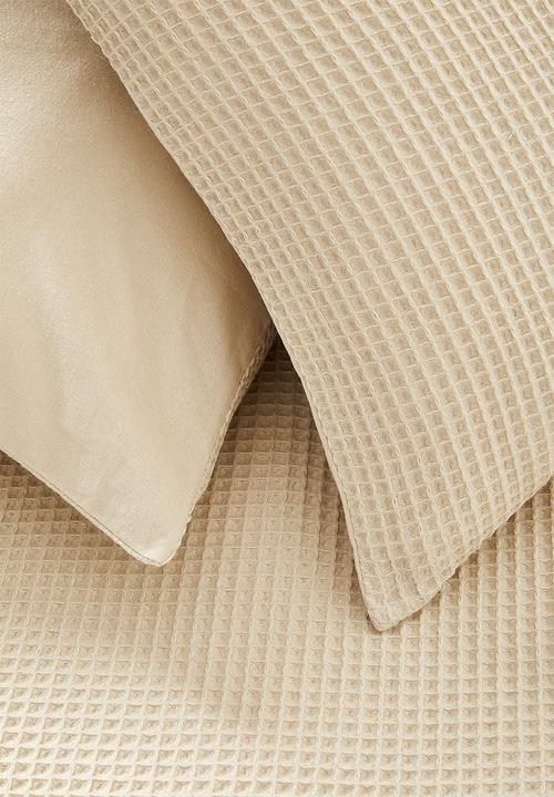 Sixth Floor - Cotton Waffle Duvet Cover Set - Natural
