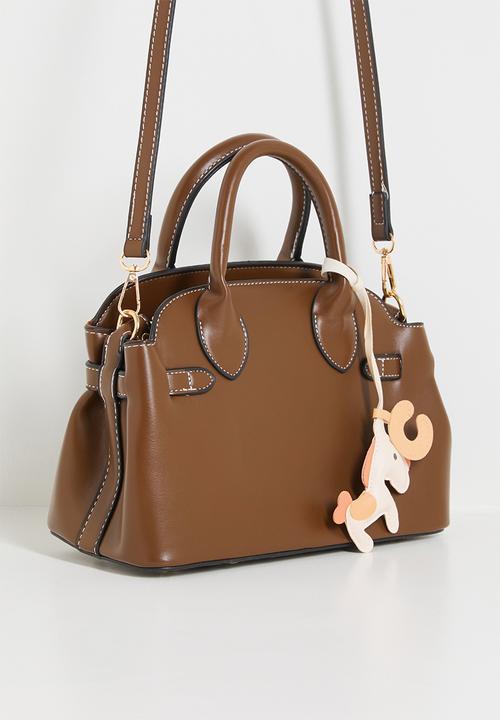 Tessa Design - Julie cross body tote bag-tan