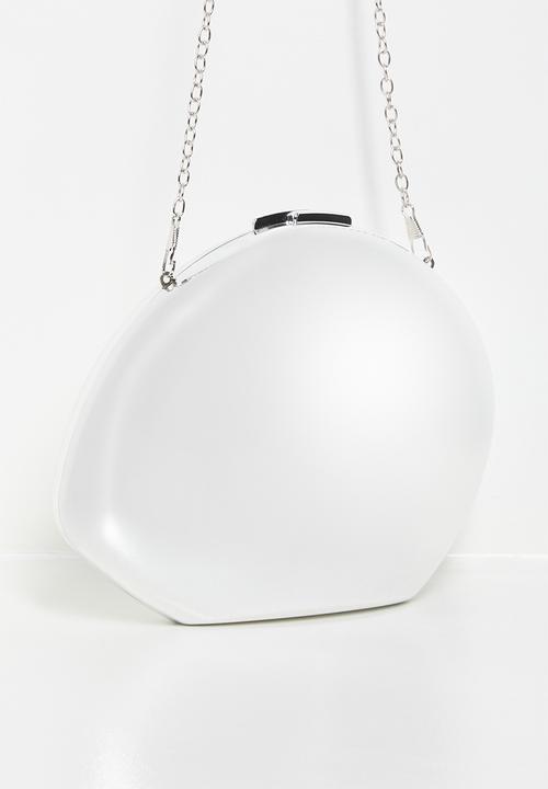 Tessa Design - Natalia metallic box clutch bag-silver