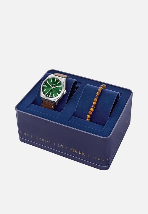 Fossil - Everett watch and bracelet set FS6080- brown