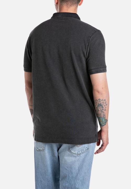 Replay - Slim Piquet Polo - Blackboard