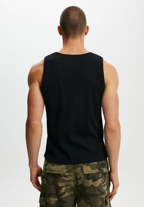Cotton On - Rib Tank - Black