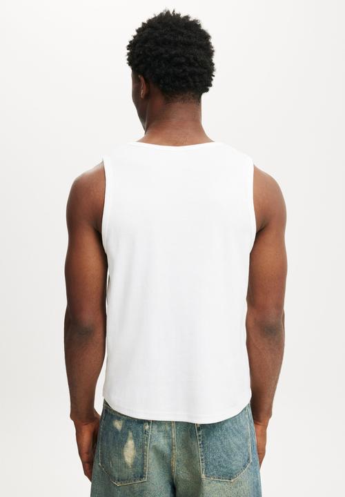Cotton On - Rib Tank - White