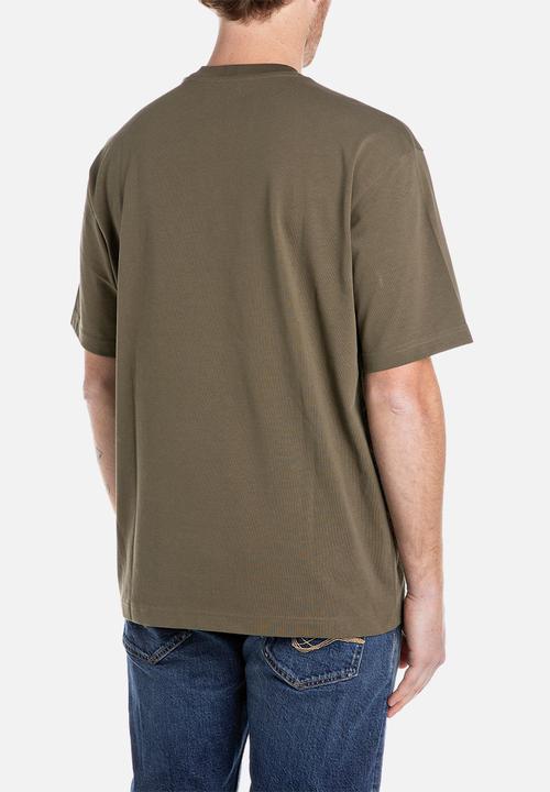 Replay - Oversized Heavy Cotton Tee - Mud