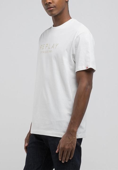 Replay - Replay Logo Tee - Natural White