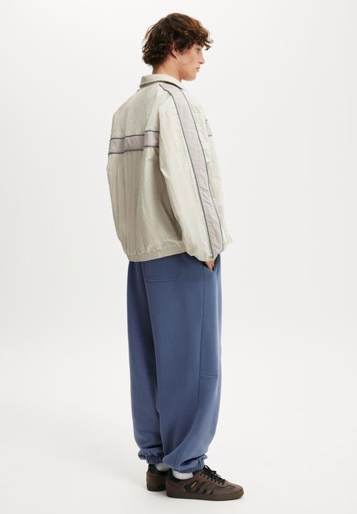 Cotton On - Super Baggy Cuffed Track Pant - Blue Slate