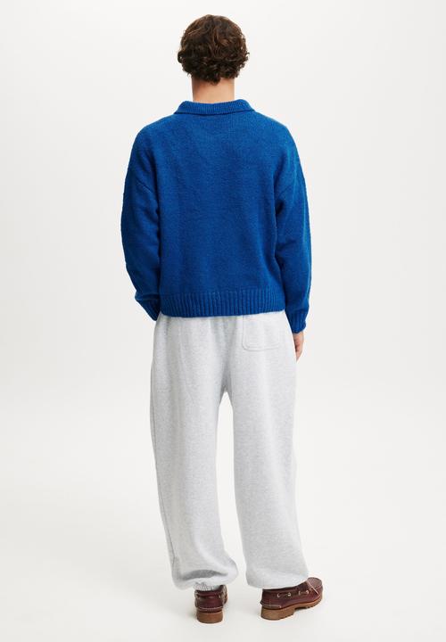 Cotton On - Super Baggy Cuffed Track Pant - Grey Marle