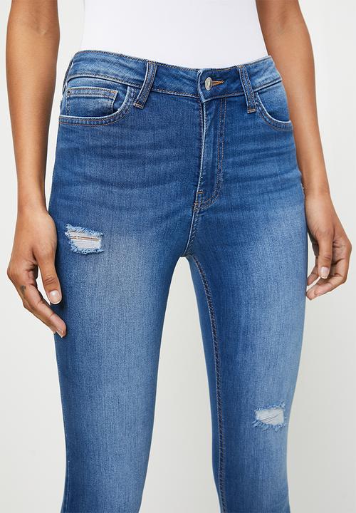 GUESS - 1981 High Rise Skinny - Mid Wash