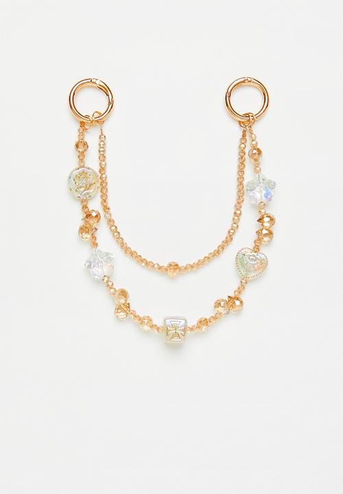 Tessa Design - Eniola beads and charms bag accessory-natural