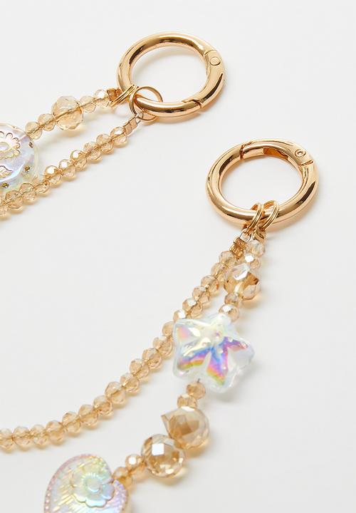 Tessa Design - Eniola beads and charms bag accessory-natural