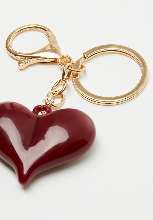Tessa Design - Sade heart bag charm-red