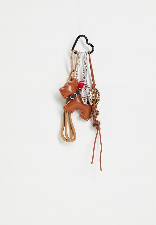 Tessa Design - Nadia dog and rope bag charm-tan