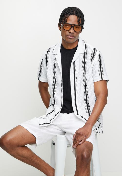 Brave Soul - Shirts - White/Black