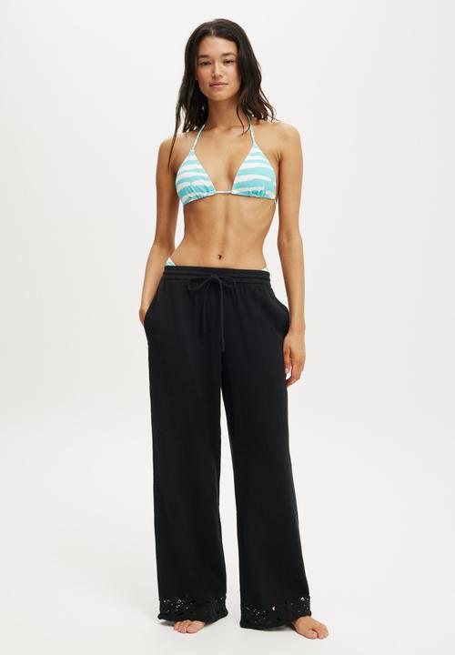 Cotton On - Woven Wide Leg Beach Pant - Black