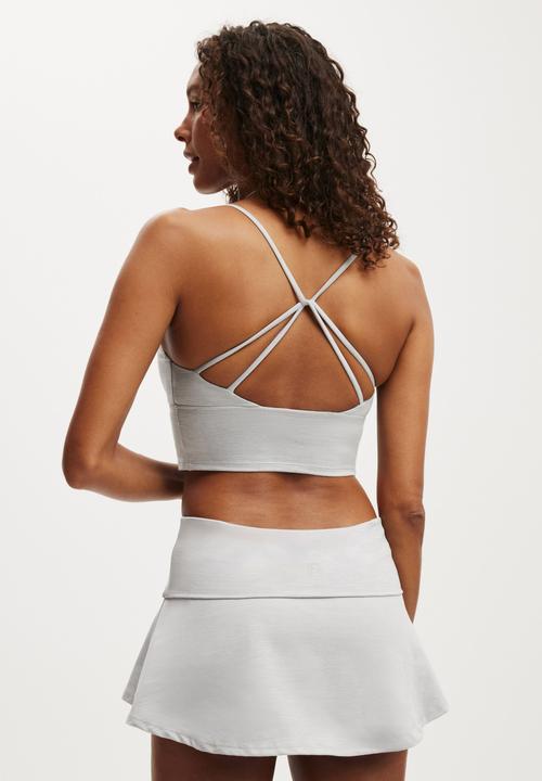 Cotton On - Ultra Soft Strappy Tank - Light Grey Marle