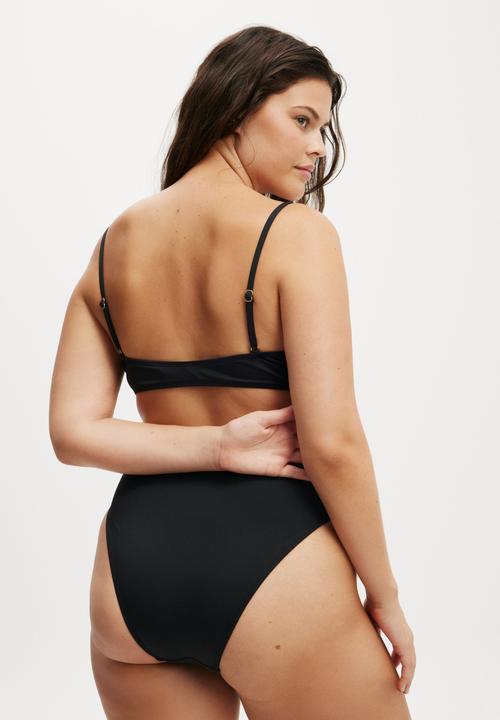 Cotton On - Super Scoop Bikini Top - Black