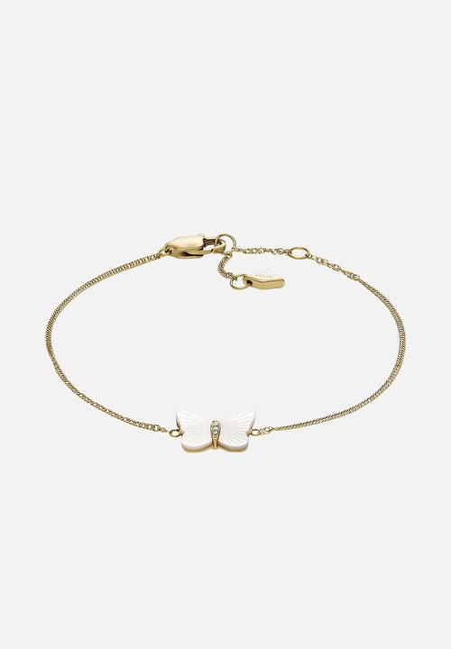 Fossil - Butterfly chain bracelet - white