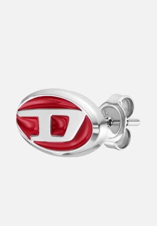 Diesel  - Enamel and stud earring dx1443040- red
