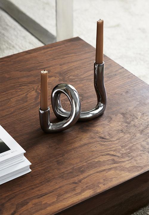 H&M - Metal candlestick - silver coloured