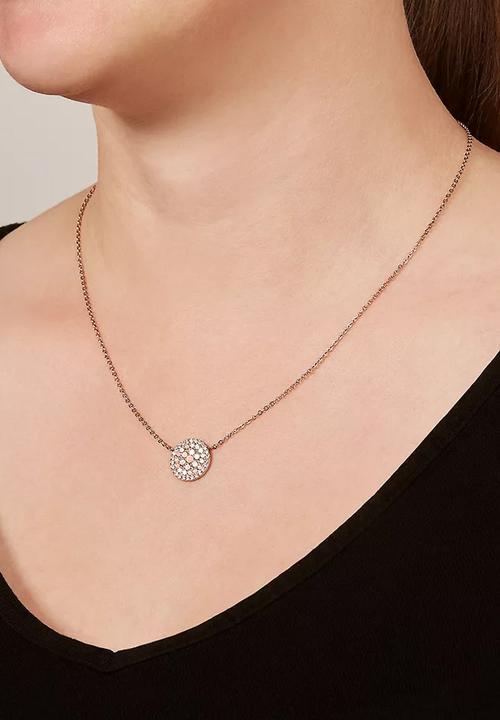 Fossil - Val mosaic necklace jf01740791- rose gold
