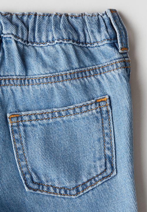 H&M - Embroidery-detail jeans - denim blue dogs 