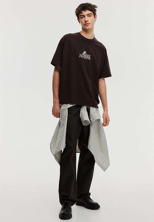 H&M - Loose fit printed t-shirt - brown great lake