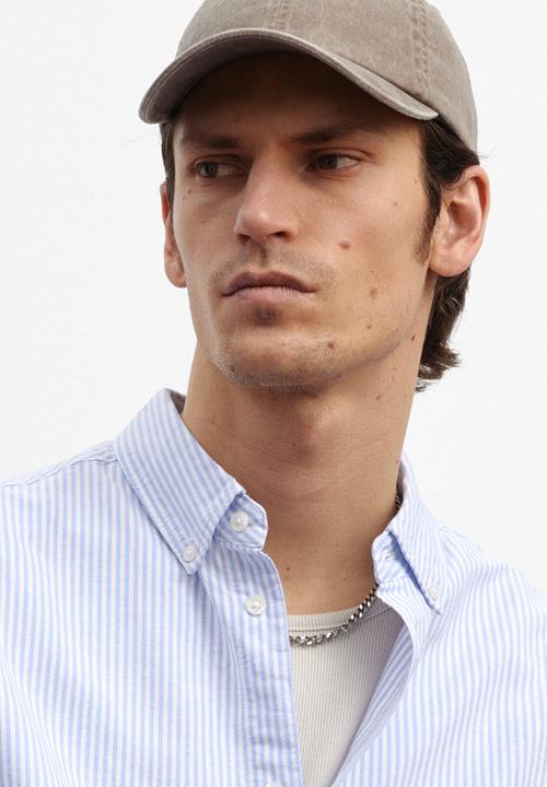 H&M - Regular fit oxford shirt - light blue striped