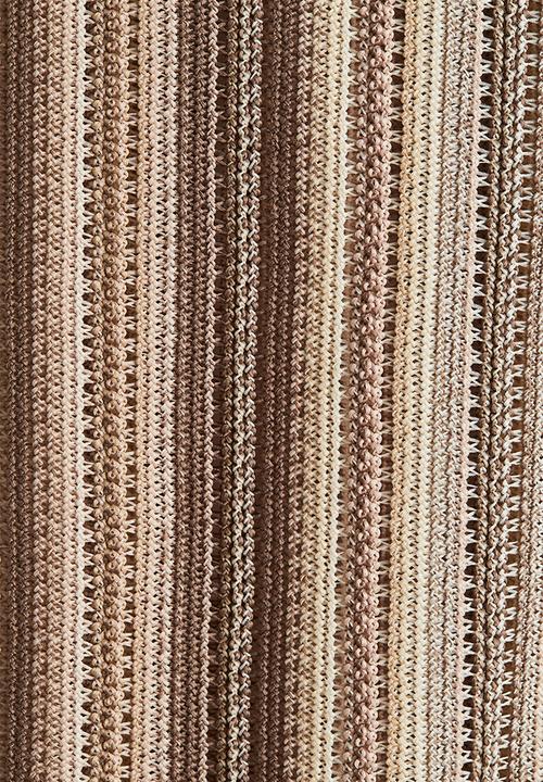 H&M - Regular fit crochet-look shirt - beige striped