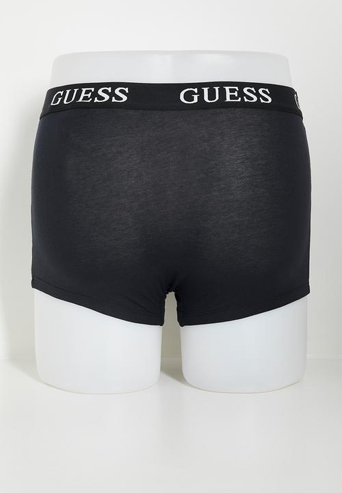 GUESS - Placed Logo Boxer Trunk 3 Pack - Navy
