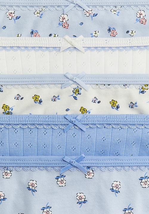 H&M - 5-Pack cotton briefs - light blue floral