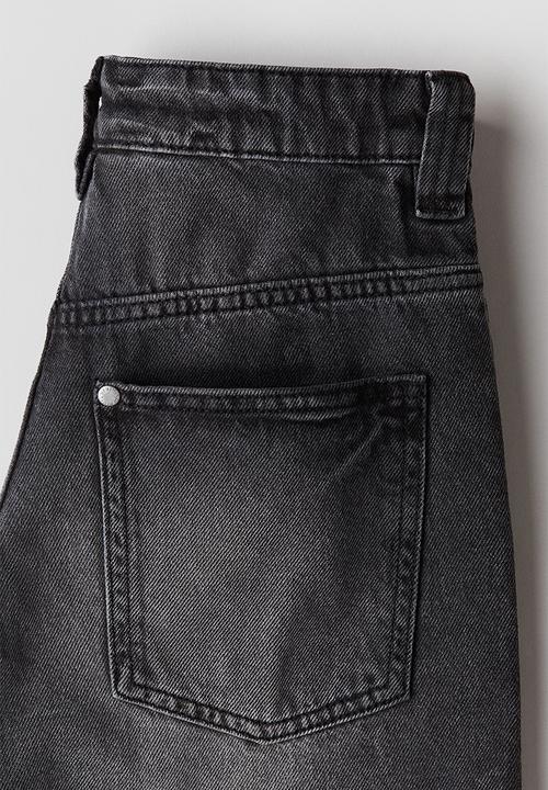 H&M - Baggy denim shorts - dark grey