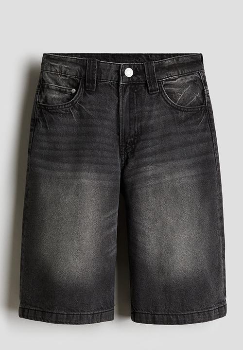 H&M - Baggy denim shorts - dark grey